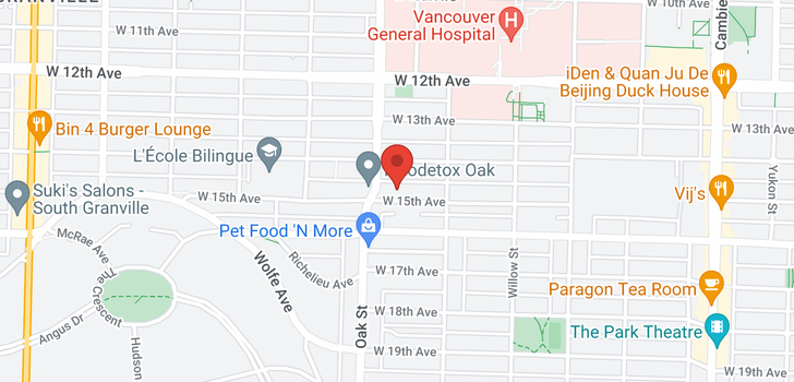 map of 103 965 W 15TH AVENUE
